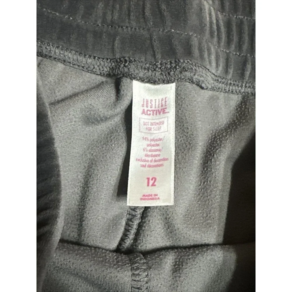 JUSTICE Girls Leggings Youth Jogging Pants Activewear Joggers Size 10/12